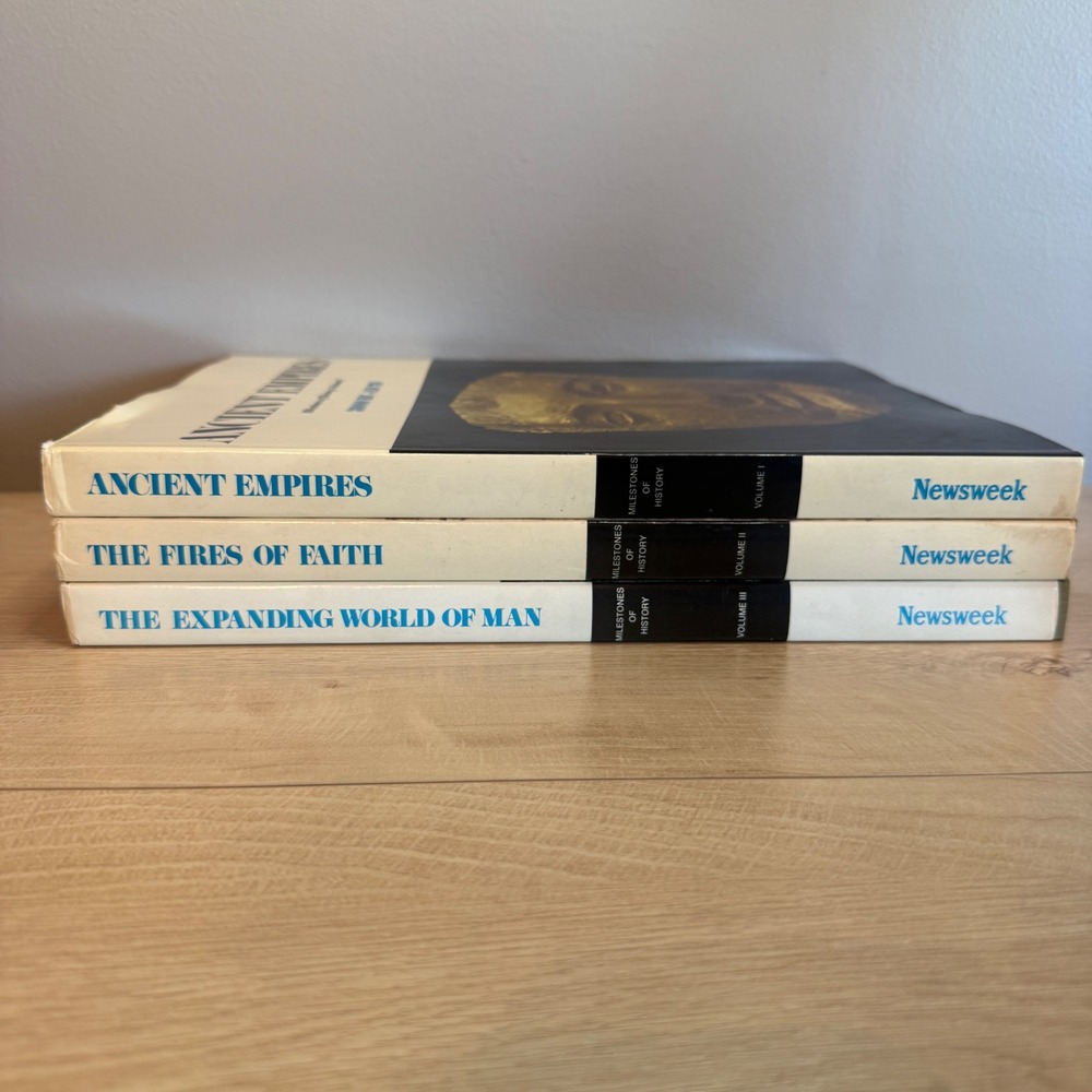 Newsweek Milestones of History Volumes 1-3 Hardcover Book Set 3000 BC - 1588 AD
